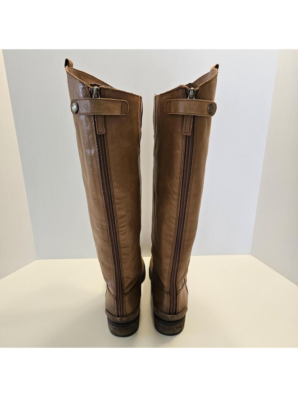 Sam Edelman Women Penny Riding Equestrian Tall Tan Leather Boots size 9.5 - Picture 4 of 11